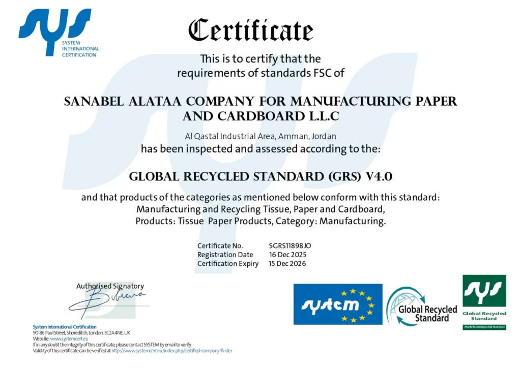 GRS certificate