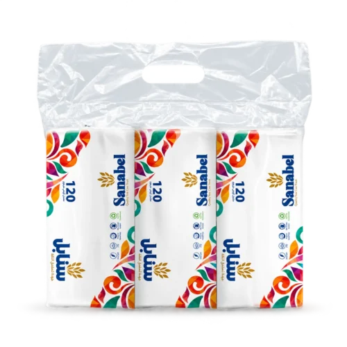 Sanabel Facial Tissues 120 Sheets 2-Ply 3 Packs Sanabel Facial Tissues 120 Sheets 2-Ply 3 Packs